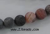 CAG7550 15.5 inches 4mm round frosted agate beads wholesale