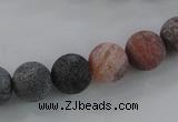 CAG7551 15.5 inches 6mm round frosted agate beads wholesale