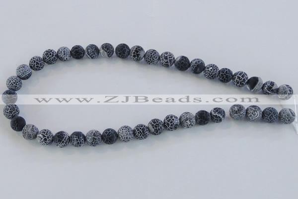 CAG7558 15.5 inches 4mm round frosted agate beads wholesale