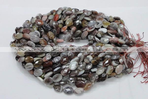 CAG756 15.5 inches 10*14mm faceted oval botswana agate beads