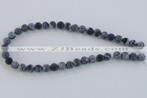 CAG7561 15.5 inches 10mm round frosted agate beads wholesale