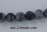 CAG7562 15.5 inches 12mm round frosted agate beads wholesale