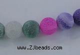 CAG7566 15.5 inches 4mm round frosted agate beads wholesale