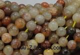 CAG762 15.5 inches 6mm round yellow agate gemstone beads wholesale