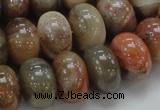 CAG771 15.5 inches 12*18mm rondelle yellow agate gemstone beads