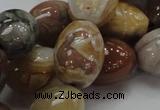 CAG774 15.5 inches 16*21mm rice yellow agate gemstone beads