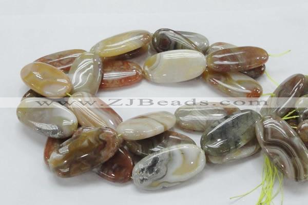 CAG784 15.5 inches 25*50mm oval yellow agate gemstone beads