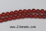 CAG7854 15.5 inches 2mm round red agate beads wholesale