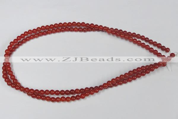 CAG7854 15.5 inches 2mm round red agate beads wholesale