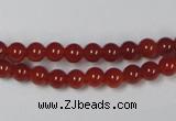 CAG7855 15.5 inches 3mm round red agate beads wholesale
