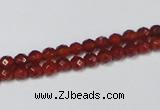 CAG7860 15.5 inches 2mm faceted round red agate beads wholesale