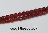 CAG7862 15.5 inches 5mm faceted round red agate beads wholesale