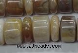 CAG787 15.5 inches 6*18mm & 12*18mm rondelle yellow agate beads