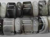 CAG788 15.5 inches 6*18mm & 12*18mm rondelle botswana agate beads