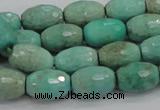 CAG7883 15.5 inches 12*16mm faceted rice grass agate beads