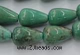 CAG7899 15.5 inches 13*18mm teardrop grass agate beads wholesale