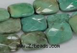 CAG7925 15.5 inches 15*20mm faceted rectangle grass agate beads