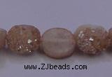 CAG7946 7.5 inches 8*10mm oval plated white druzy agate beads