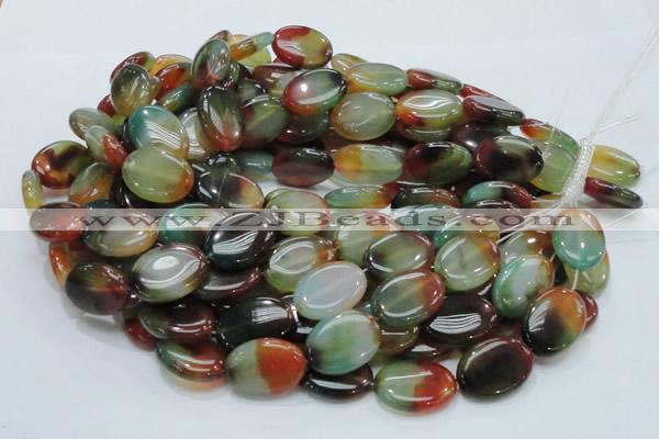 CAG798 15.5 inches 18*25mm oval rainbow agate gemstone beads