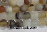 CAG8010 15.5 inches 4mm round matte Montana agate gemstone beads