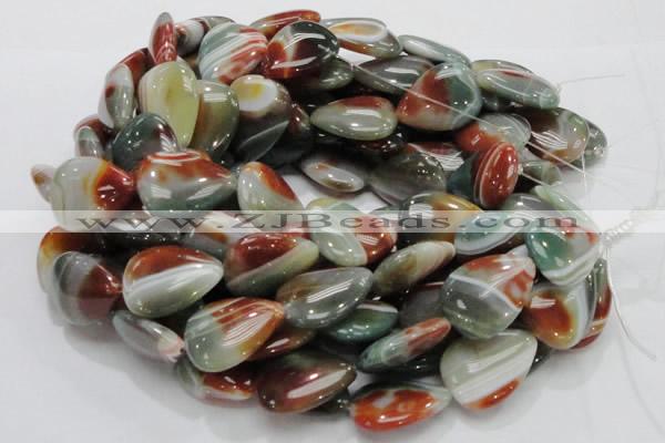 CAG808 15.5 inches 22*30mm flat teardrop rainbow agate gemstone beads