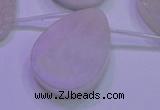 CAG8140 Top drilled 30*40mm teardrop white plated druzy agate beads