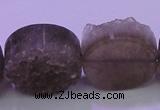 CAG8437 15.5 inches 25mm coin grey druzy agate gemstone beads
