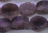 CAG8443 15.5 inches 13*18mm oval grey druzy agate gemstone beads