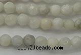 CAG8513 15.5 inches 4mm faceted round grey agate beads wholesale