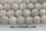 CAG8514 15.5 inches 6mm faceted round grey agate beads wholesale