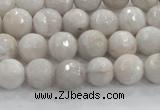 CAG8516 15.5 inches 10mm faceted round grey agate beads wholesale