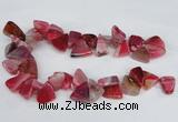 CAG8542 Top drilled 15*20mm - 25*30mm freeform dragon veins agate beads