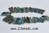 CAG8548 Top drilled 8*30mm - 12*45mm sticks ocean agate beads