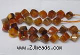 CAG8572 15.5 inches 15*16mm - 17*18mm cube dragon veins agate beads