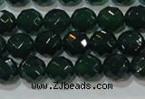 CAG8580 15.5 inches 10mm faceted round green agate gemstone beads