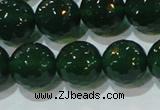 CAG8586 15.5 inches 16mm faceted round green agate gemstone beads