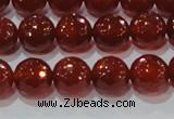 CAG8592 15.5 inches 10mm faceted round red agate gemstone beads