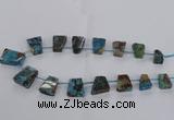 CAG8642 Top drilled 13*18mm - 20*30mm trapezoid ocean agate beads