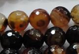 CAG865 15.5 inches 14mm faceted round agate gemstone beads