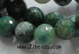 CAG867 15.5 inches 12mm faceted roundagate gemstone beads
