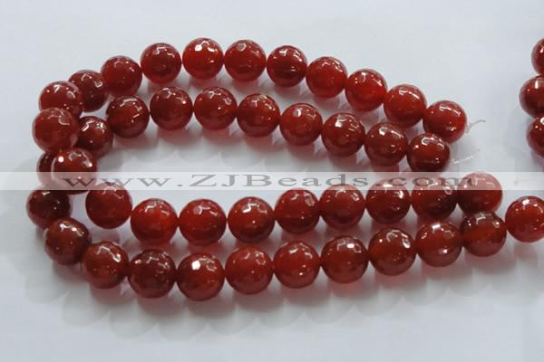 CAG870 15.5 inches 18mm faceted round agate gemstone beads