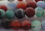 CAG8731 15.5 inches 8mm round matte madagascar agate beads