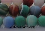 CAG8732 15.5 inches 10mm round matte madagascar agate beads