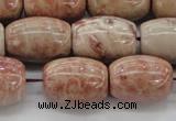 CAG8765 15.5 inches 13*18mm rice chrysanthemum agate beads