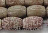 CAG8766 15.5 inches 15*20mm rice chrysanthemum agate beads