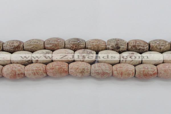 CAG8767 15.5 inches 18*25mm rice chrysanthemum agate beads