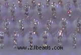 CAG8770 15.5 inches 6mm round agate with rhinestone beads