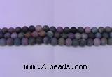 CAG8860 15.5 inches 4mm round matte india agate beads