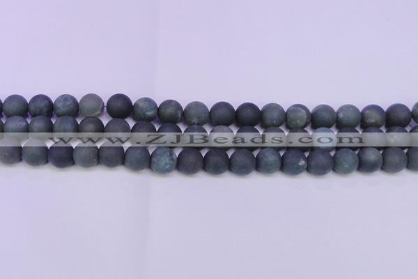 CAG8881 15.5 inches 6mm round matte moss agate beads