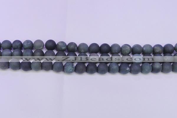 CAG8883 15.5 inches 10mm round matte moss agate beads